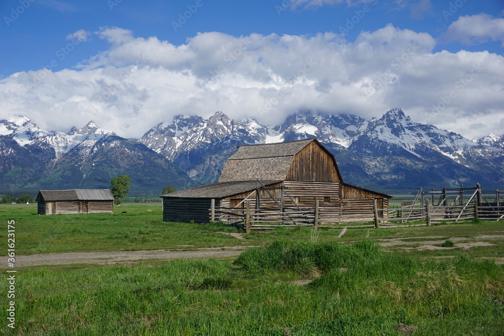 A historic barn at Mormon Row - Grand Teton National Park (Wyoming, USA)