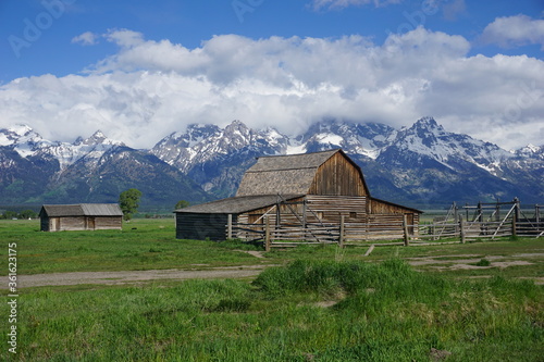 A historic barn at Mormon Row - Grand Teton National Park (Wyoming, USA)