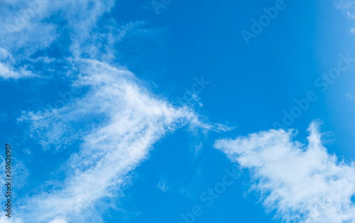 White clouds in the beautiful blue sky