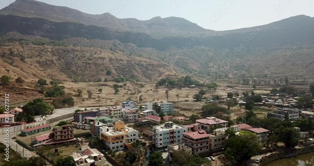 The beautiful town in Maharashtra, India - aerial The beautiful town in Maharashtra, India - aerial