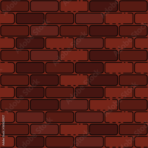 Vector seamless brick wall. Pattern. Bric wall