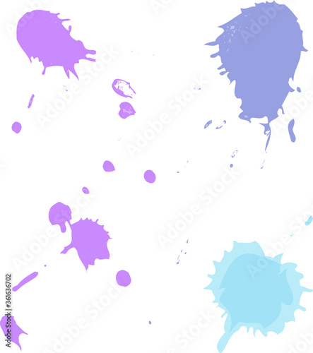 Strokes of a paint brush. Vector.