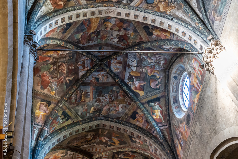 Inside of San Donato Cathedral in Arezzo, Arezzo Dome, Arezzo, Tuscany, Italy