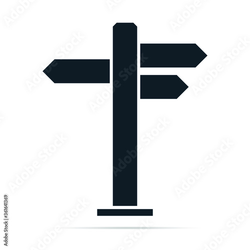 Direction sign with text future success left and right. Vector illustration еps 10