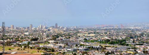 A panoramic view of Long Beach from the top of Signal Hill Park. © Guntherize