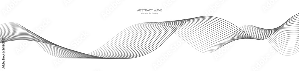 Abstract wave element for design. Digital frequency track equalizer. Stylized line art background. Vector illustration. Wave with lines created using blend tool. Curved wavy line, smooth stripe. Abstract wave element for design. Digital frequency track equalizer. Stylized line art background. Vector illustration. Wave with lines created using blend tool. Curved wavy line, smooth stripe.