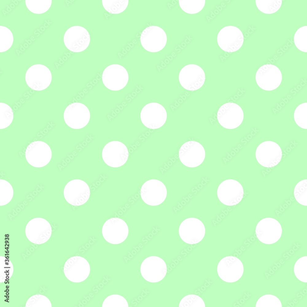 Polka dot pattern. Simple polka dots are repeated. Suitable design as a background, wrapping paper, packaging and more.Regular filled circles as a seamless texture.