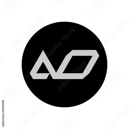 AO Letter Logo Design With Simple style