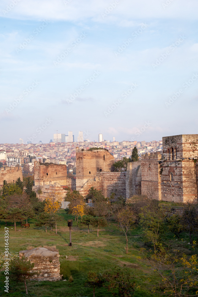 View of Yedikule Fortress in Istanbul, Turkey