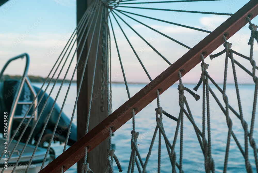 Naklejka premium Hammock by the lake