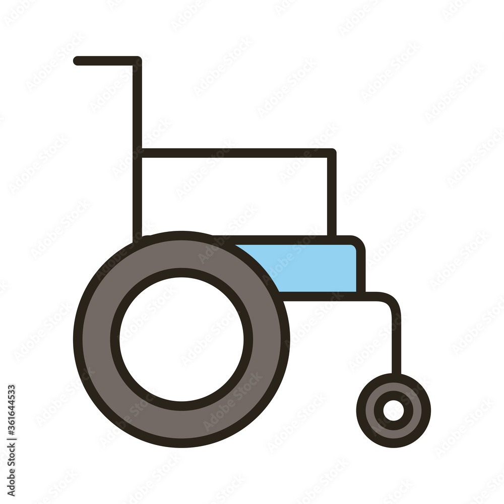 wheelchair disable line and fill style icon wheelchair disable line and fill style icon