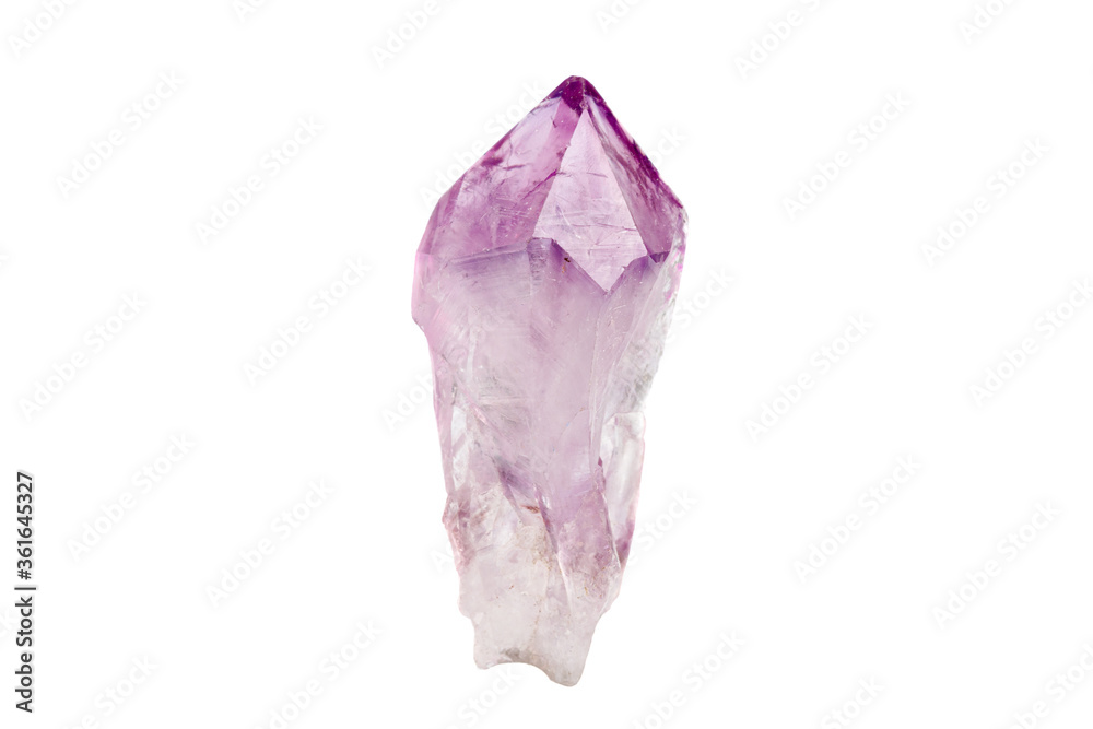 Fototapeta premium macro stone mineral amethyst on a white background