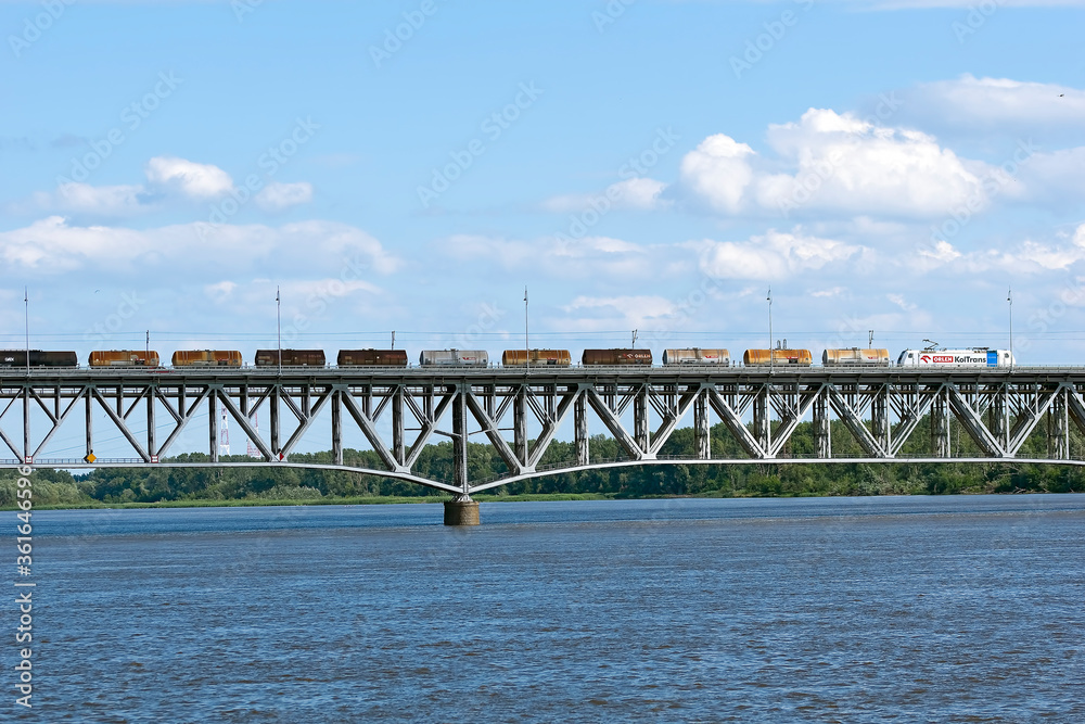 Bridge on the water in Płock