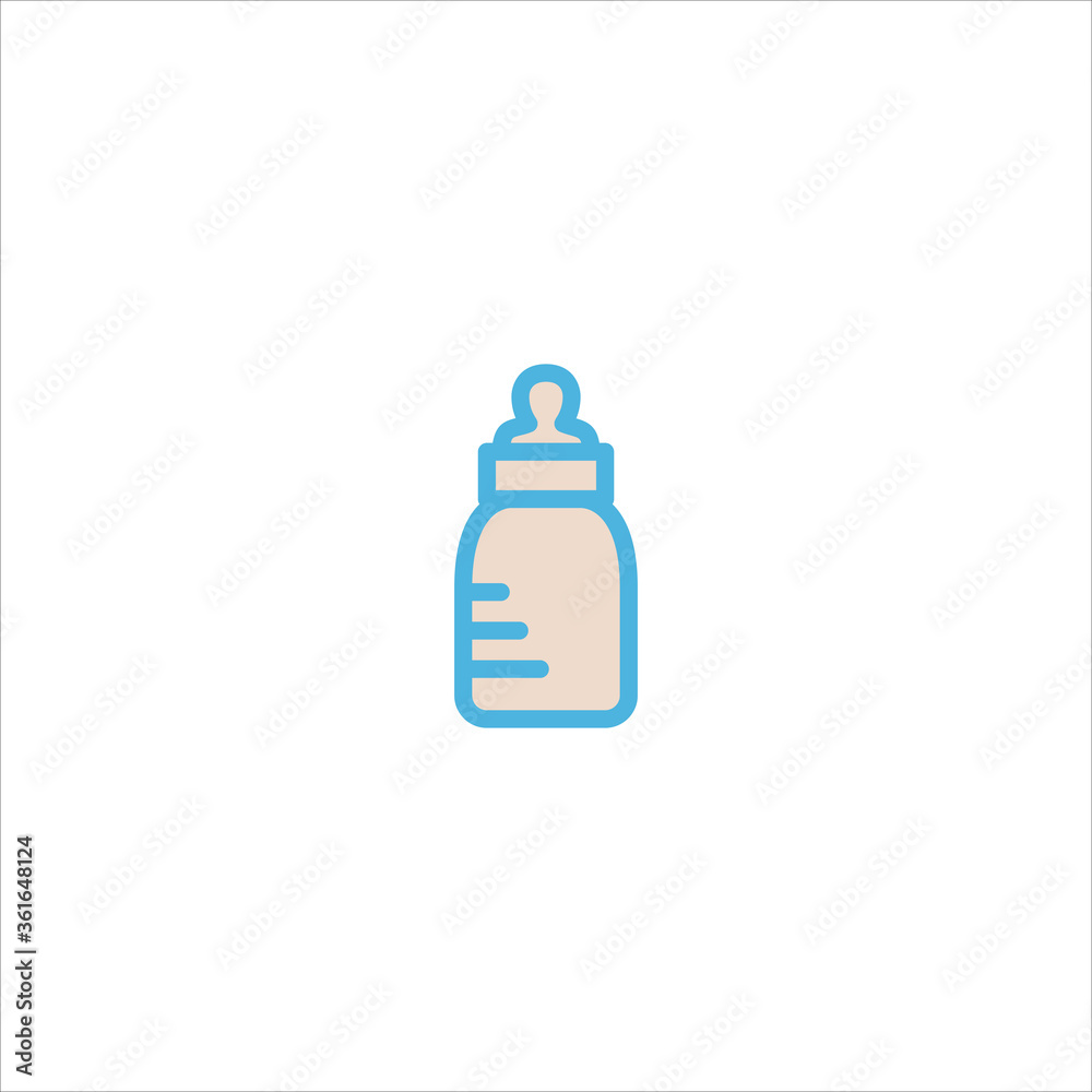 baby milk feeding bottle icon flat vector logo design trendy baby milk feeding bottle icon flat vector logo design trendy