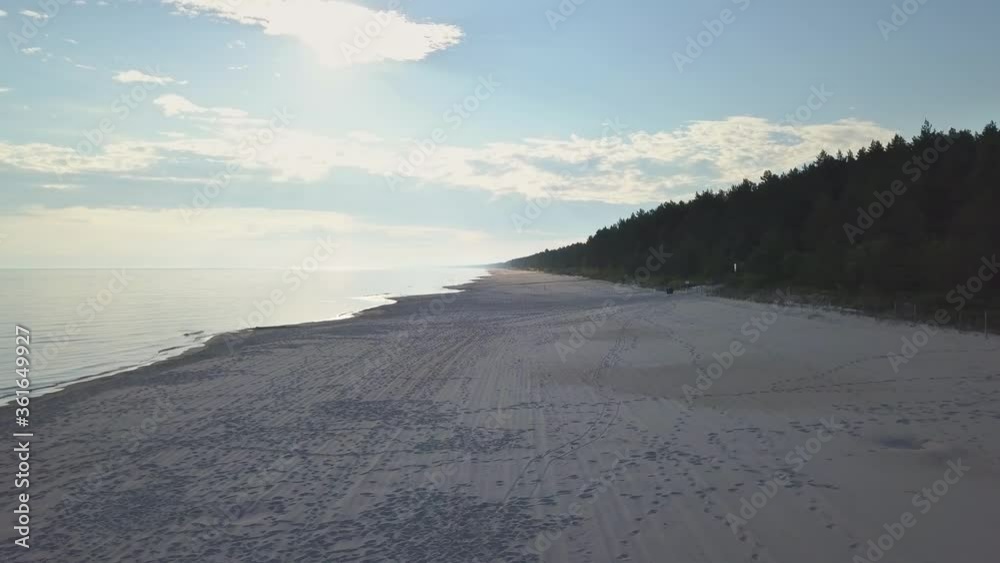Aerial view of beach on Baltic sea Aerial view of beach on Baltic sea