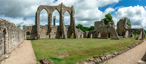 Ruins of Bayham Abbey, East Sussex, UK - church, chapter house and gatehouse photo