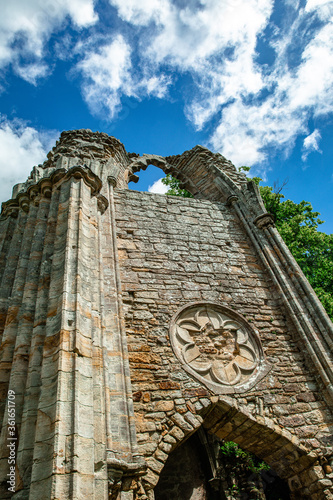 Ruins of Bayham Abbey, East Sussex, UK - church, chapter house and gatehouse photo