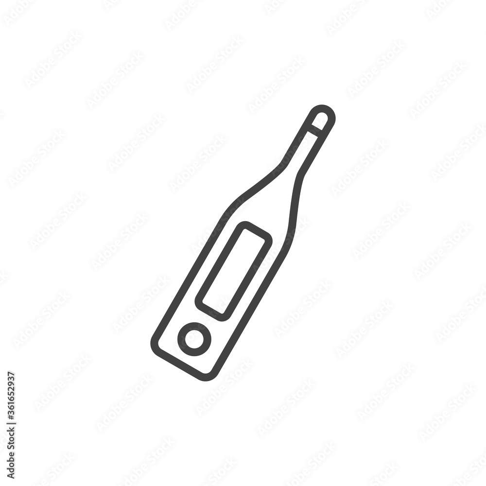Medical thermometer. Outline icon. Vector illustration. Medical thermometer. Outline icon. Vector illustration.
