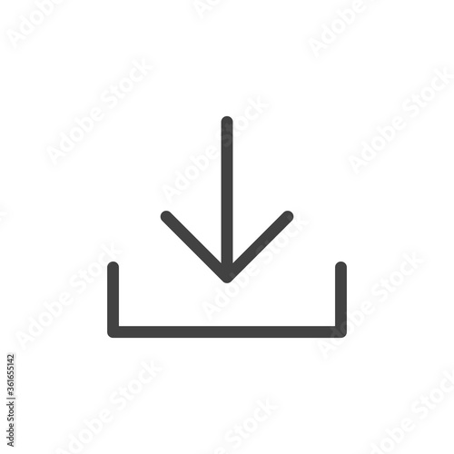 Download vector icon, install symbol. Vector Illustration.
