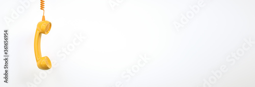 Photos Shot of a landline telephone receiver with copy space for individual text