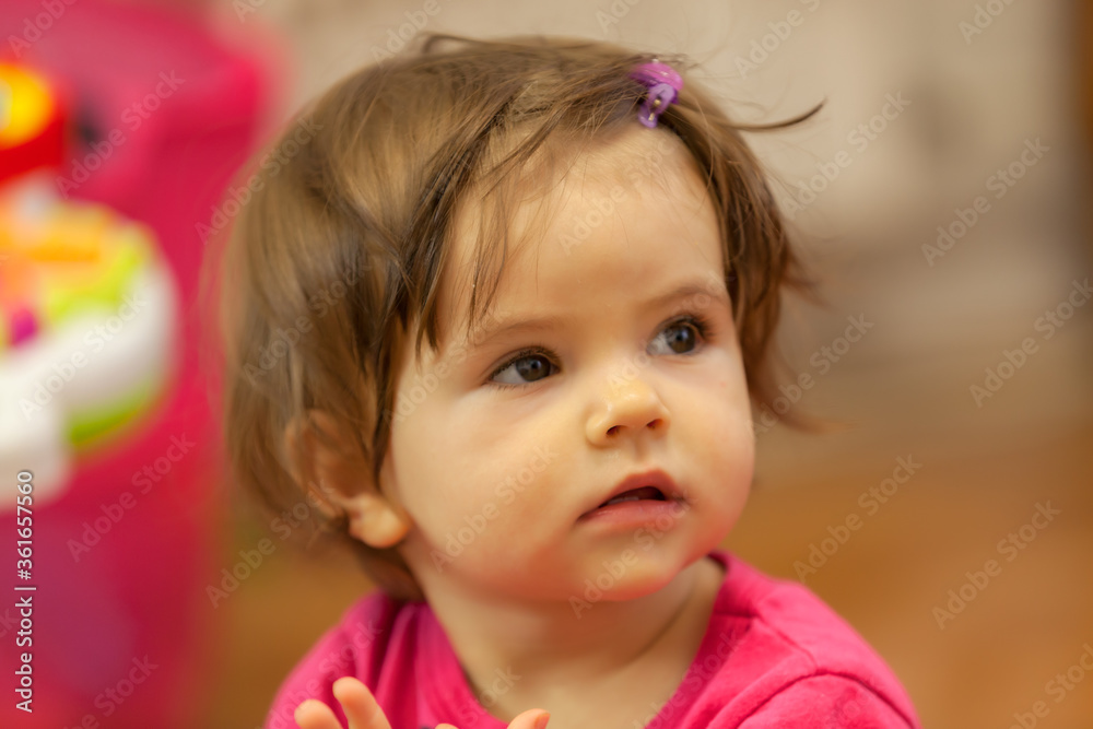 baby girl watching cartoon baby girl watching cartoon