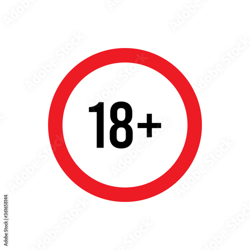 Free Download Under eighteen sign.Prohibition sign. Vector illustration - GFXLoad