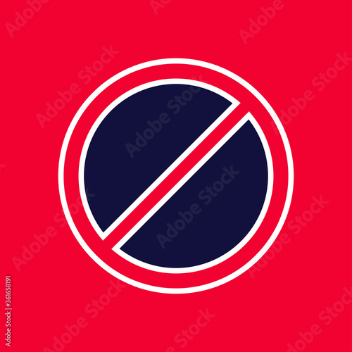 Free Download Prohibition sign or no sign vector isolated. Not Allowed Sign. Stop sign on a red background. Prohibition symbol. Prohibition icon isolated on red background. - GFXLoad