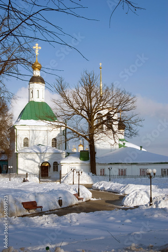 Architecture of Vladimir town, Russia. Popular touristic landmark.