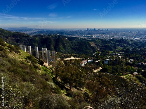 View from Hollywood sign, Los Angeles California