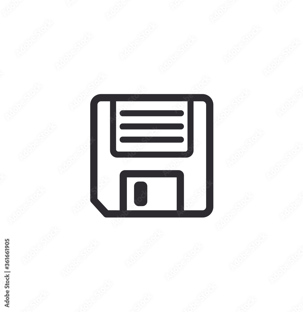 Save icon. Floppy disk sign. Vector icon. Save as. Record sign. Save sign.