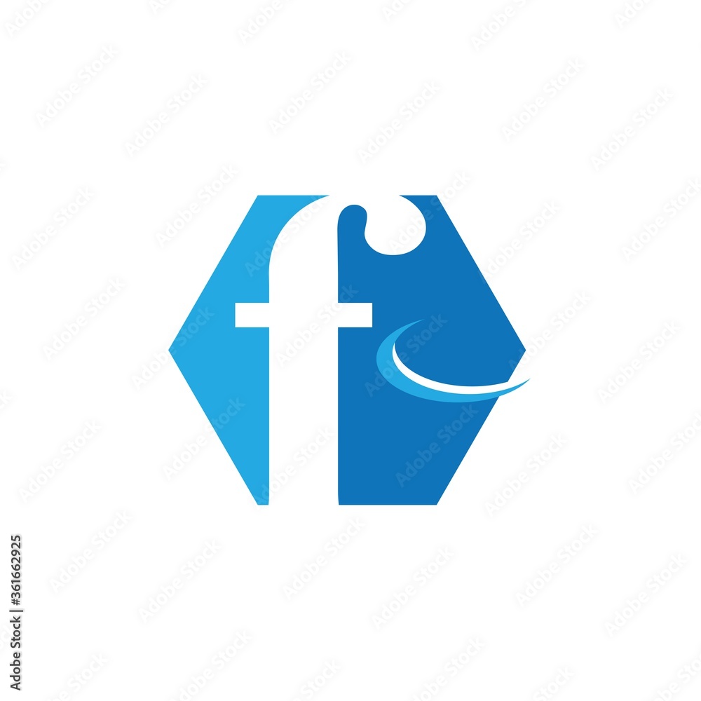 Fototapeta premium F Letter Logo Template vector illustration design