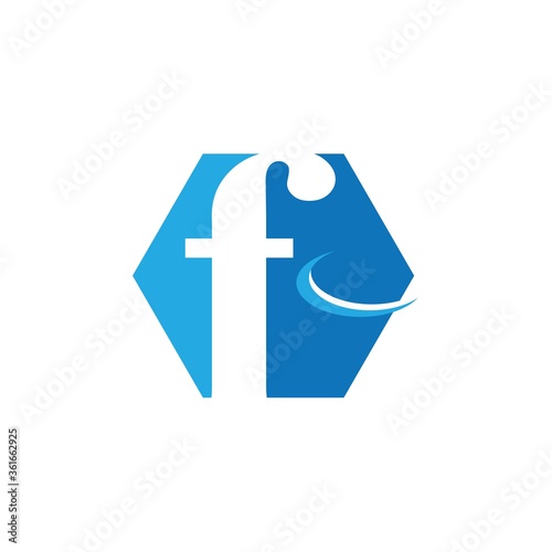 F Letter Logo Template vector illustration design 