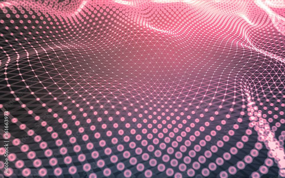 Abstract background. Molecules technology with polygonal shapes, connecting dots and lines. Connection structure. Big data visualization. Abstract background. Molecules technology with polygonal shapes, connecting dots and lines. Connection structure. Big data visualization.