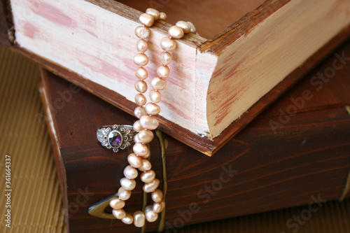 Pearls and a ring photo