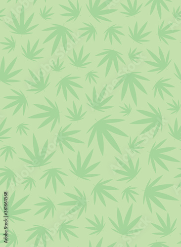 Seamless pattern cannabis leaf, green marijuana abstract background © drosostalitsa