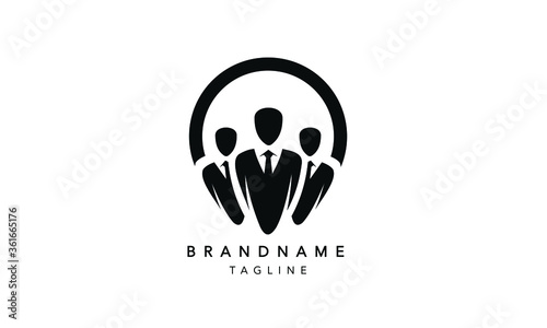 Human resource vector concept logo, Recruitment or Job Finder Vector
