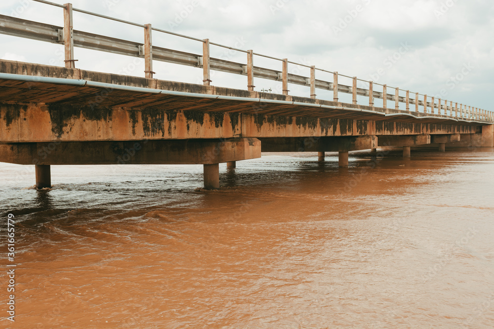Bridge over river in rural scene in Morogoro, Tanzania