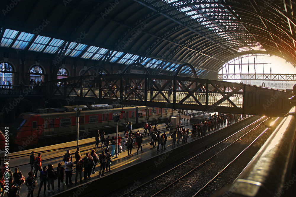 Old train station seen from the inside Old train station seen from the inside