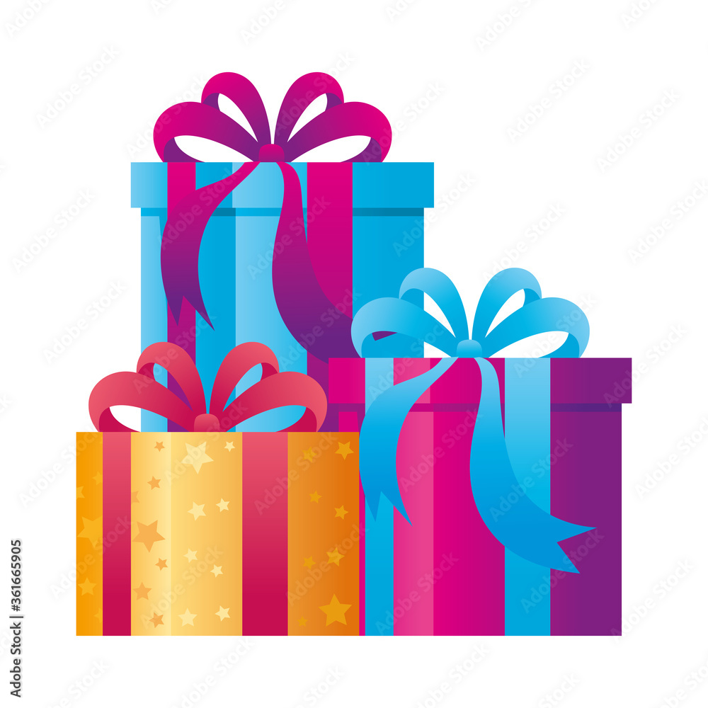 gift boxes present on white background vector illustration design gift boxes present on white background vector illustration design