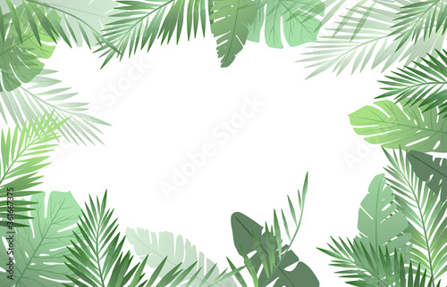 palm leaves vector background. leaf pattern design.