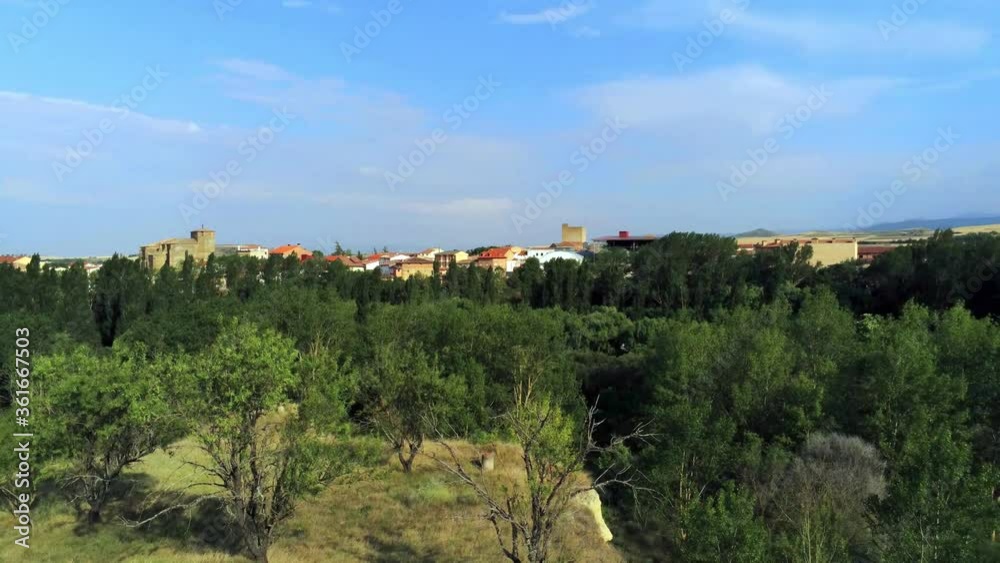 Aerial view in Leiva, village of La Rioja,Spain. Drone Footage Aerial view in Leiva, village of La Rioja,Spain. Drone Footage