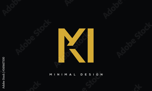 KN letter logo alphabet monogram icon symbol