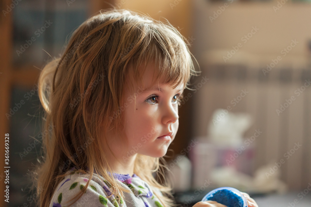 image of a child from profile