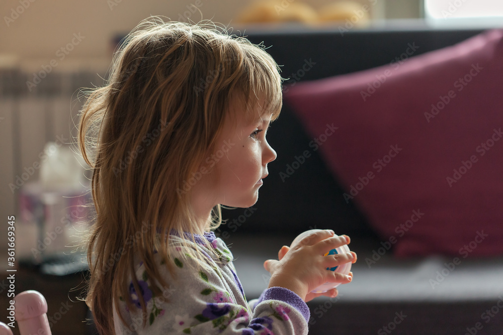 image of a child from profile