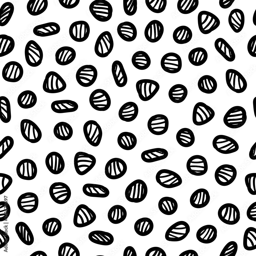 Hand drawn abstract ink circles seamless pattern. Vector abstract background. Texture for textile, card, print, postcard. Hand drawn abstract ink circles seamless pattern. Vector abstract background. Texture for textile, card, print, postcard.