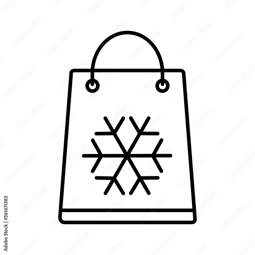 Shopping Bag Line Icon Vector Illustration Isolated on White Background. Shopping Bag Line Icon Vector Illustration Isolated on White Background.