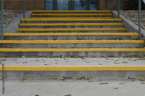 Dirty stairwell awaiting monsoon winds to clean it