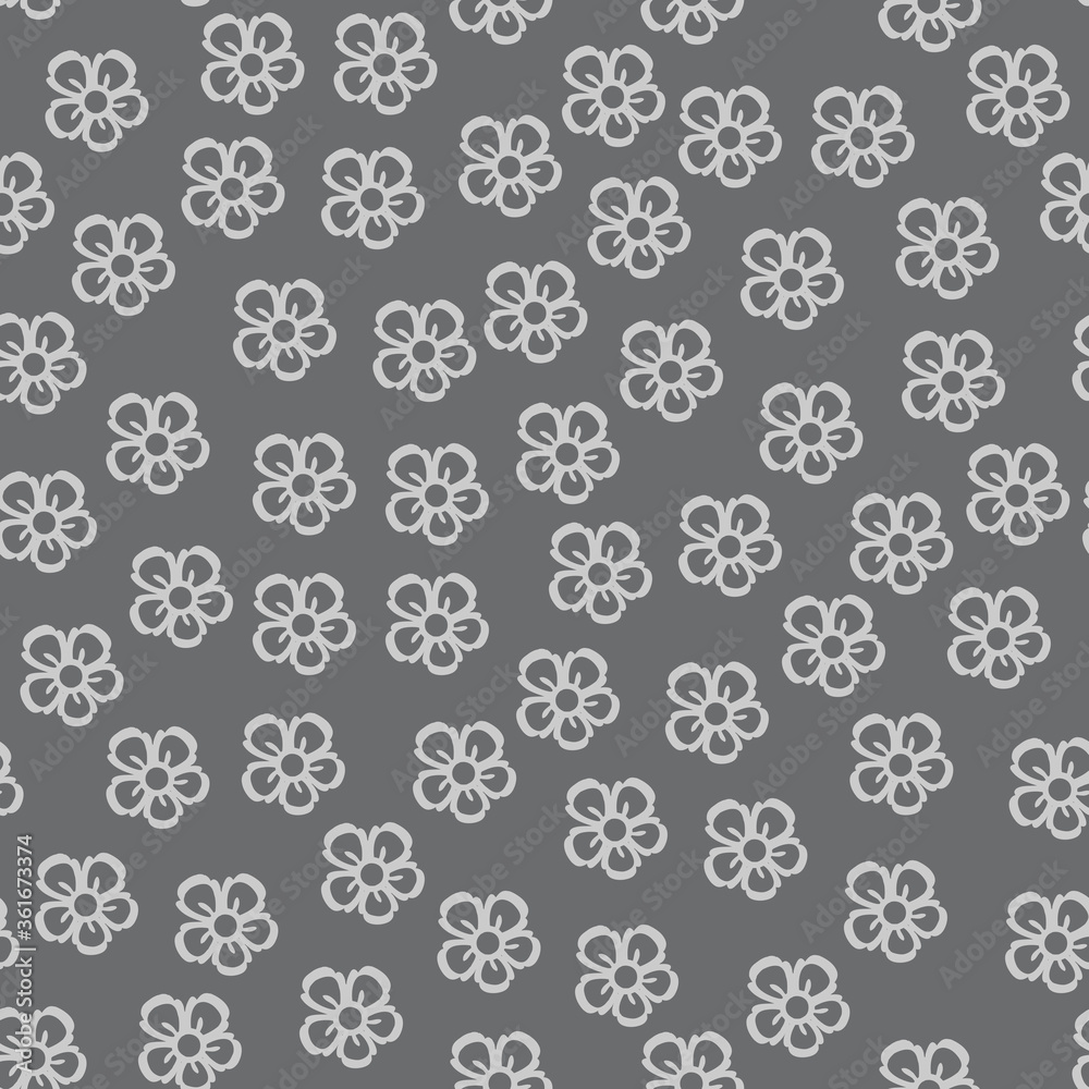 Simple random flower seamless repeat pattern background Simple random flower seamless repeat pattern background