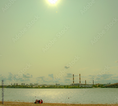 people on the beach
