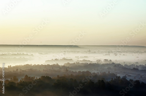 foggy landscape